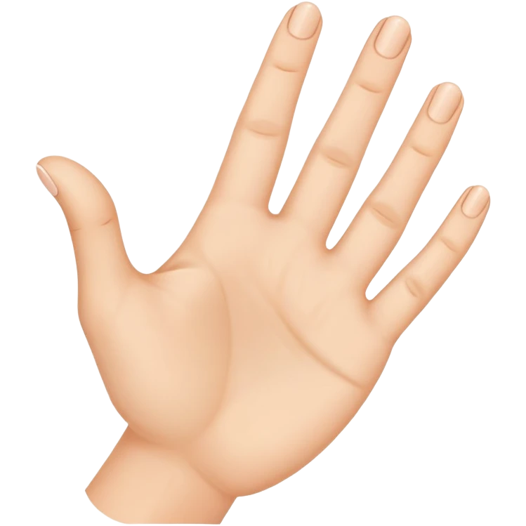 hand with fingers extended, but ring finger touching palm  emoji