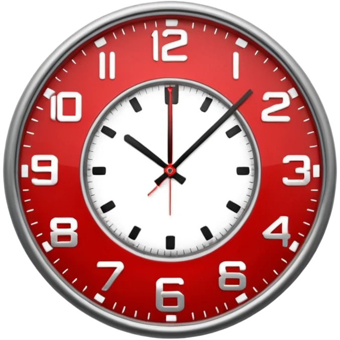 reloj con simbolo de interrogacion en color rojo emoji