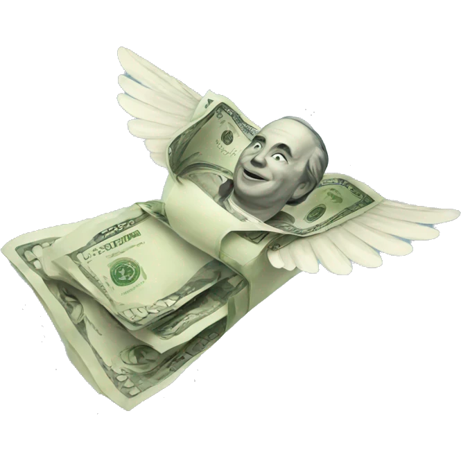 flying cash emoji