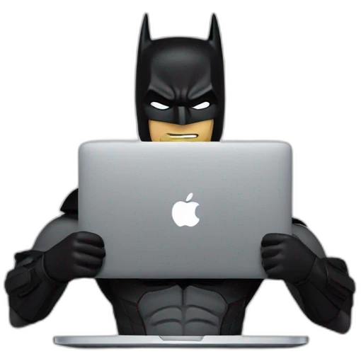 Batman work on macbook emoji