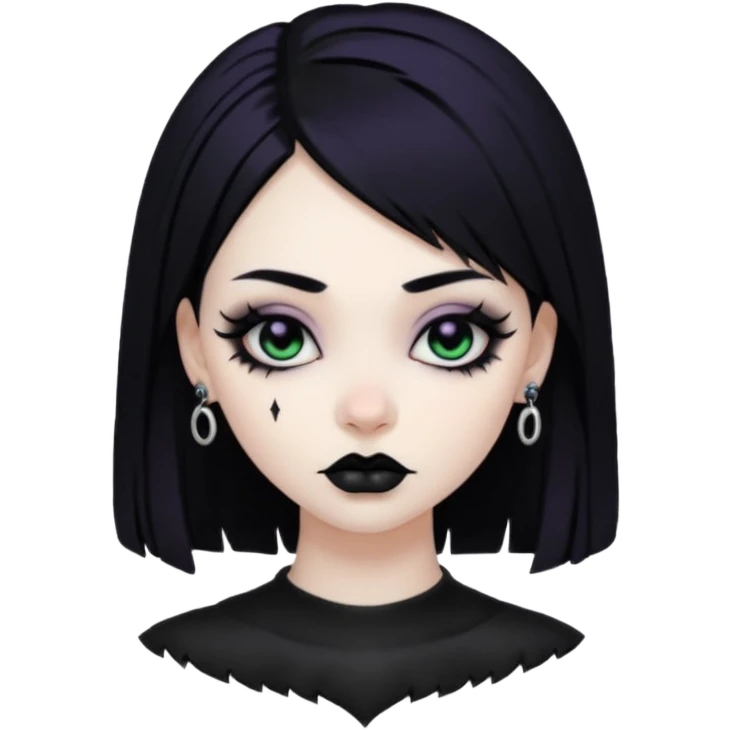 Goth pierced girly girl emoji