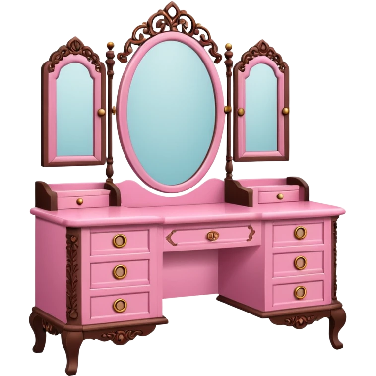 pink and brown vanity emoji