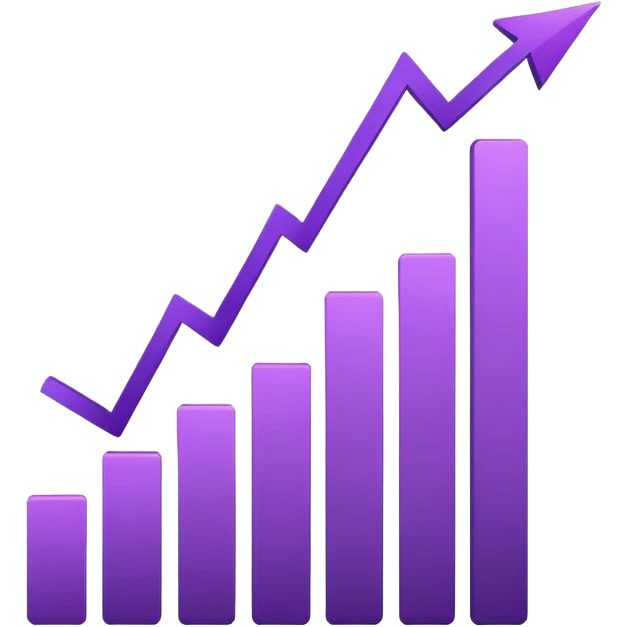 growth graph in purple emoji