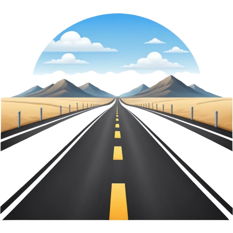 open road stretching into the distance, symbolizing autonomy emoji
