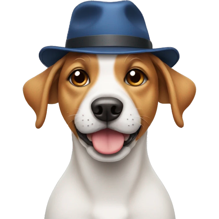 Dog with hat emoji