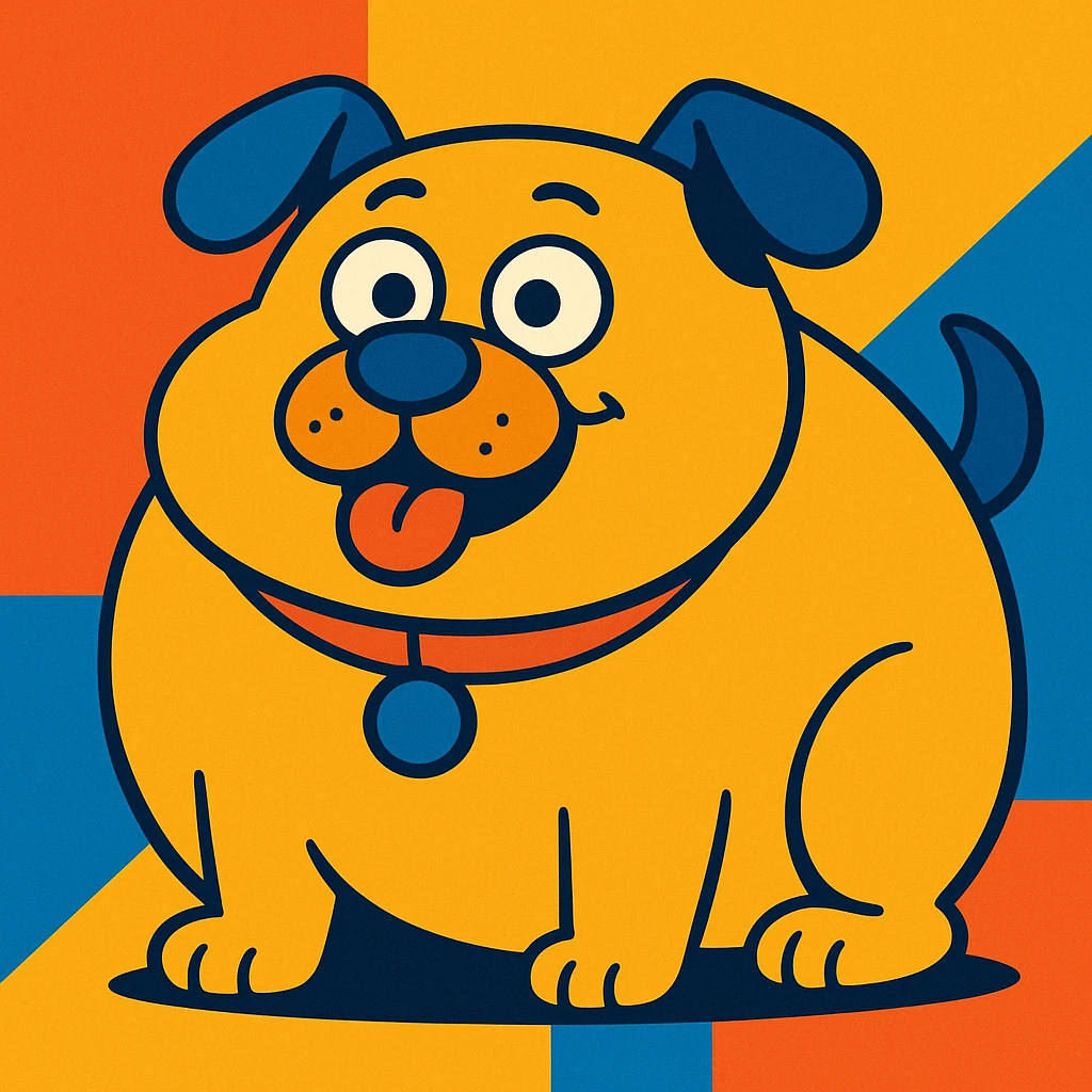 a fat dog emoji