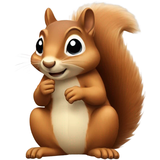 A squirrel with its hand over its eyes. emoji