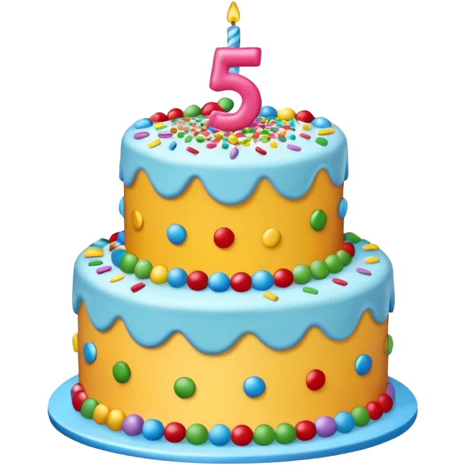 55 years old birthday with digital and without human emoji