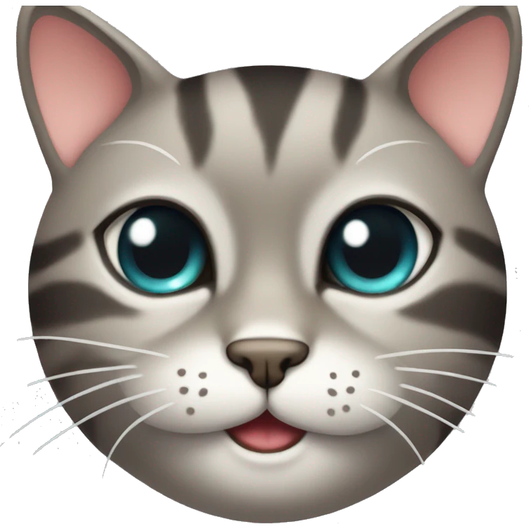 Smirking cat with breath underneath emoji