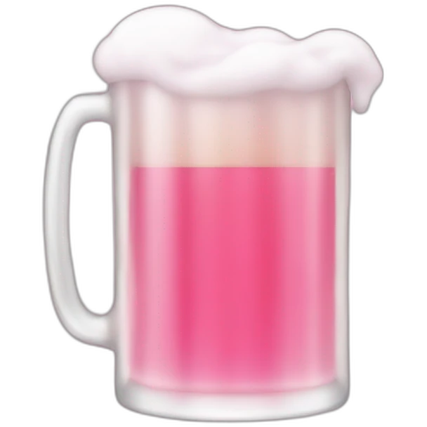 Pink beer emoji