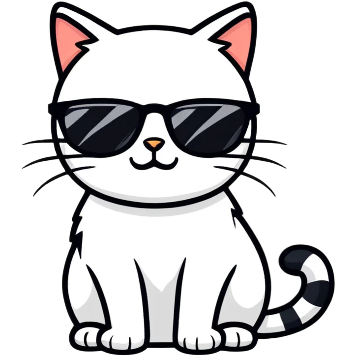 Cat with sunglasses emoji