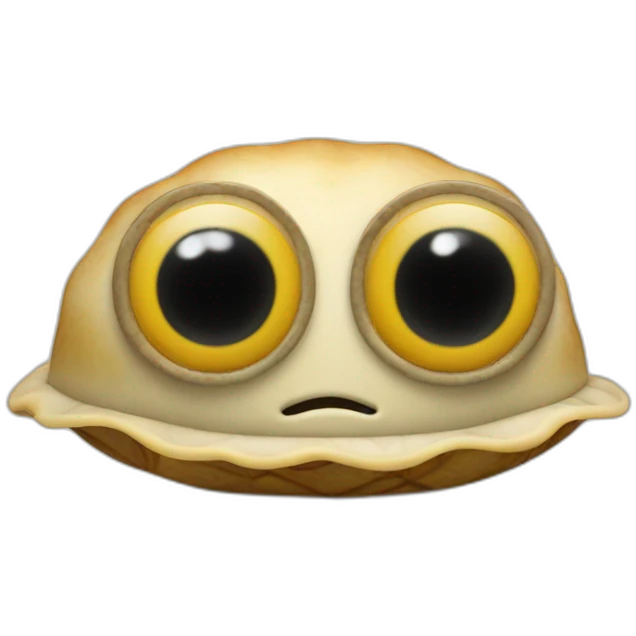 marcel the shell with shoes on and one eye emoji