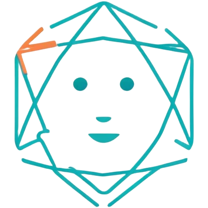 minimalist logo for AI SaaS service self2.art, simple and clean design emoji