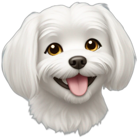 Dog maltese Heart-shaped smiling face emoji