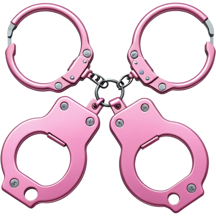 Pink handcuffs emoji