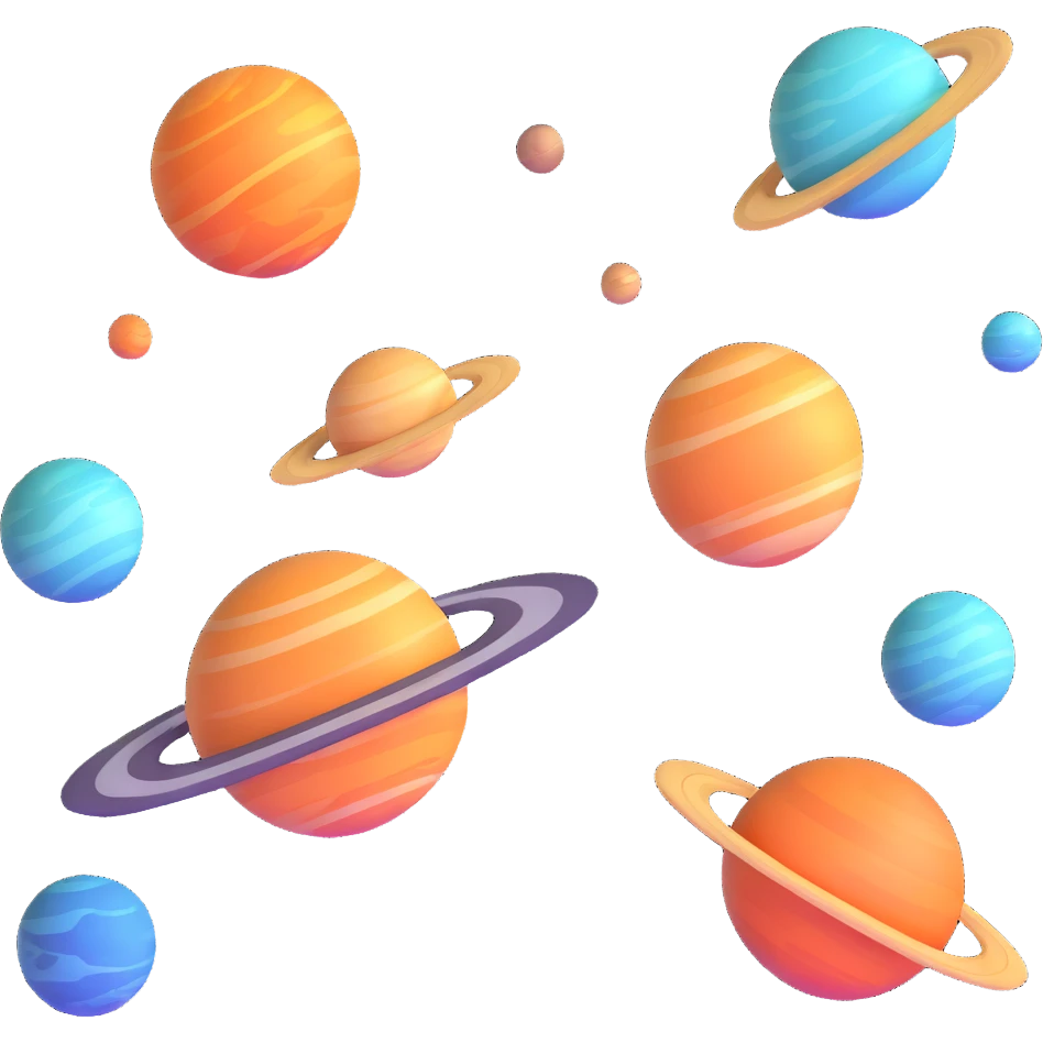 cosmic planets aligned emoji