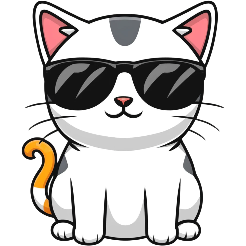 Cat with sunglasses emoji