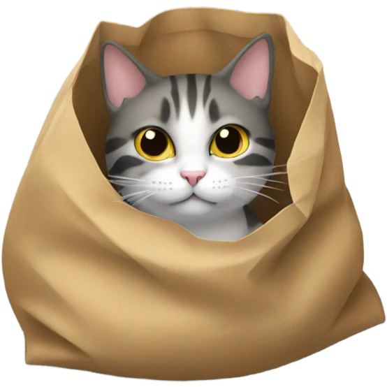 Cat in a bag emoji