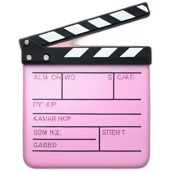 light pink clapperboard emoji