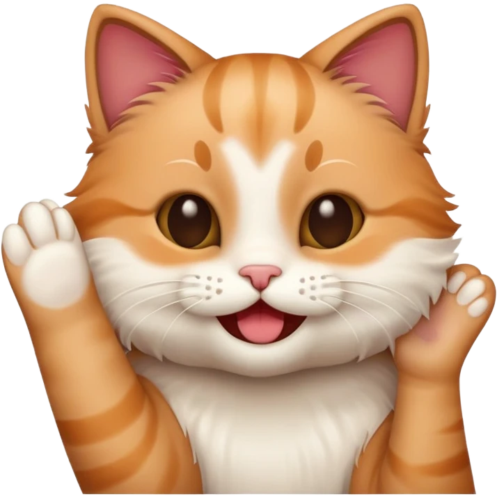 hand petting a happy cat emoji