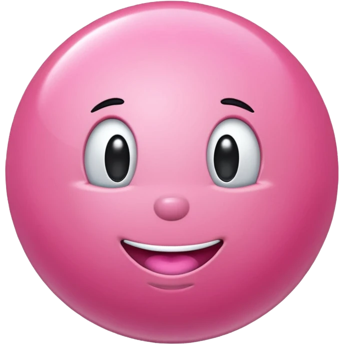 Pink gumball emoji