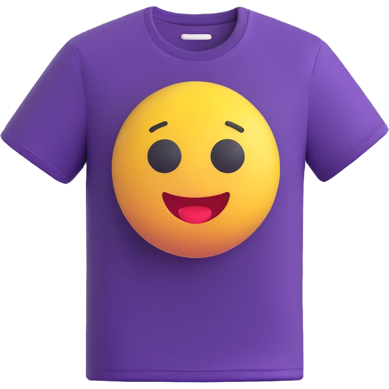 Show only the t-shirt, no arms, no body, no head, keep the 3D emoji style, no background. emoji