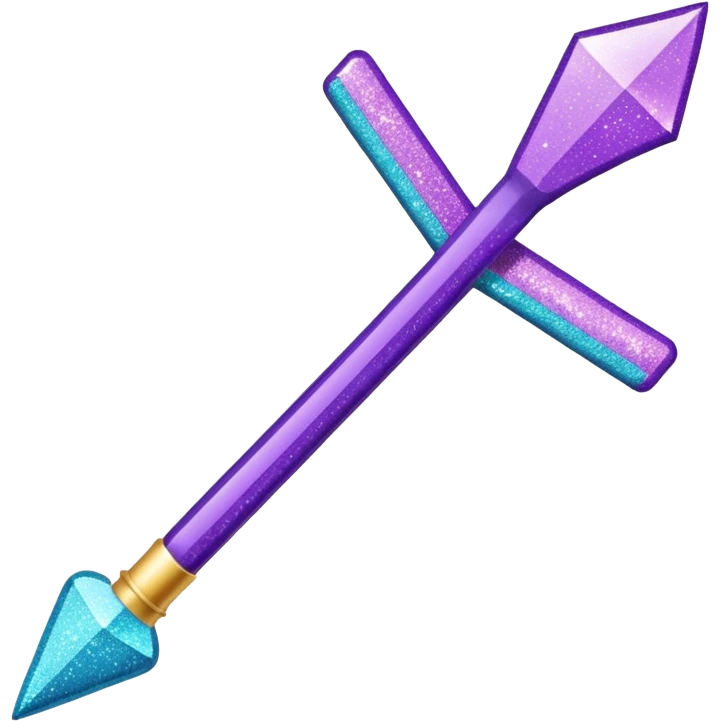 Glitter Roxo e Ciano Flecha emoji