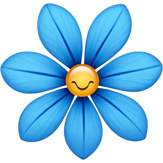 fiore blu emoji