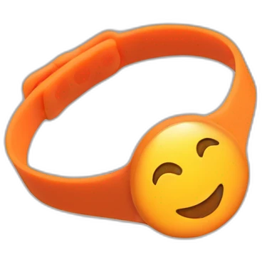 Orange Rubber Bracelet emoji
