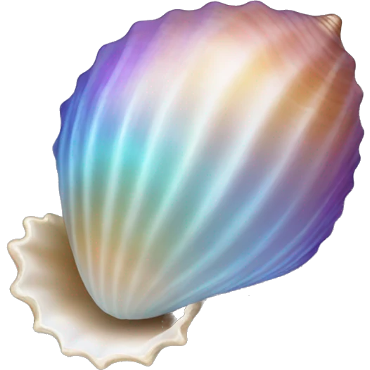 Iridescent seashell emoji