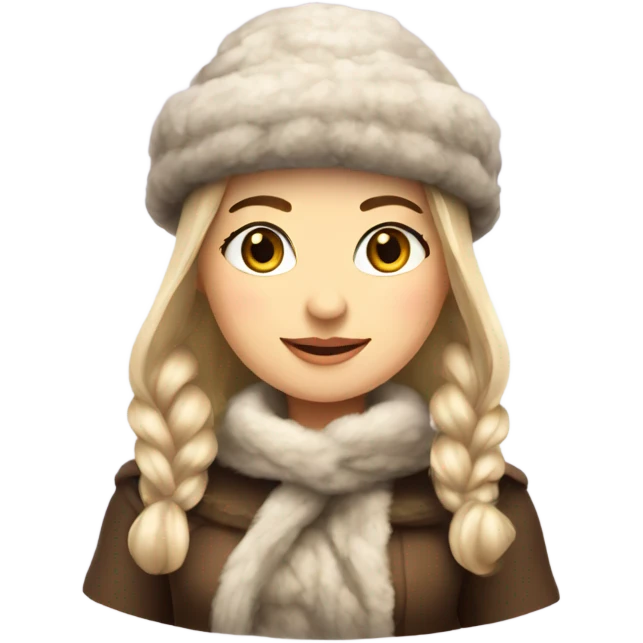 Winter Outfit, Slavic princess with a hat emoji