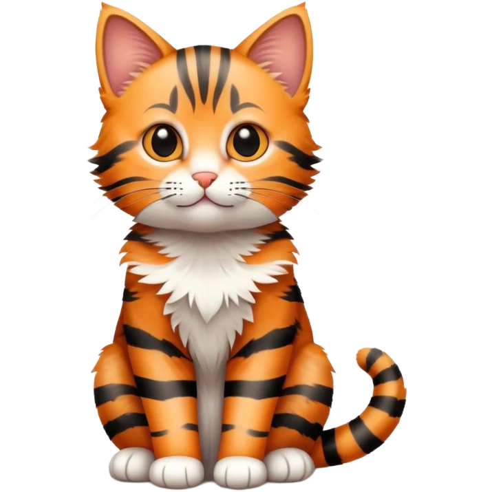 Tabby cat cub sitting  emoji