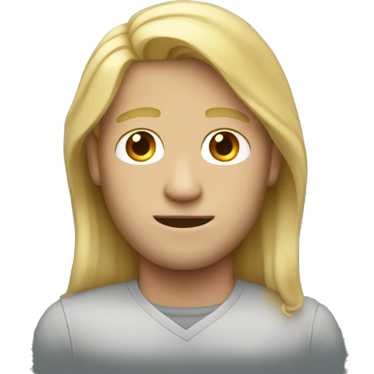 guy with long blonde hair emoji