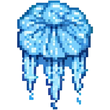 Cloud with rain emoji
