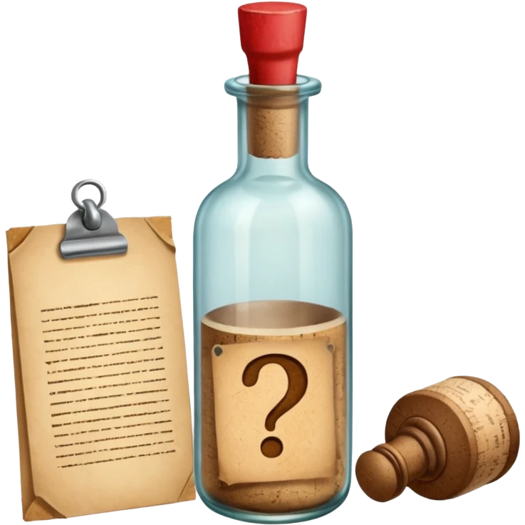 Message letter in Bottle emoji