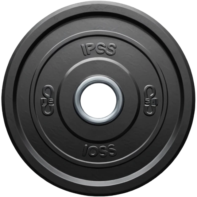 a black gym weight plate emoji