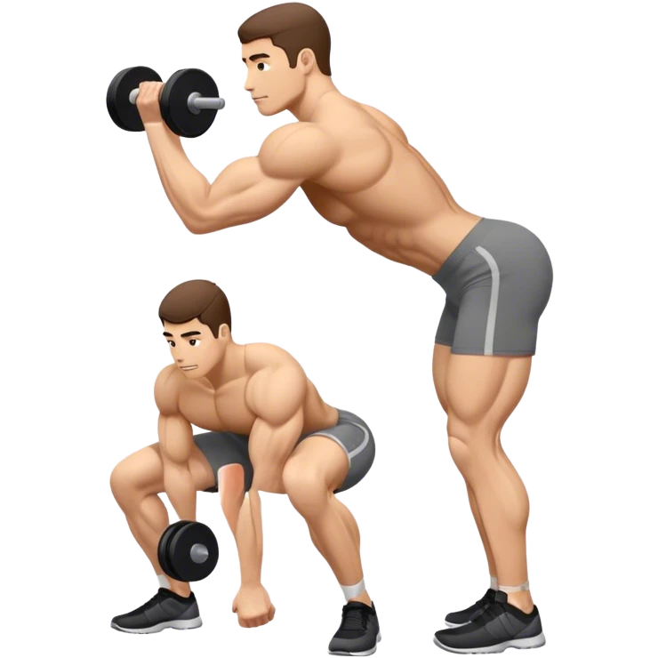 side-view man weighted glute-bridges emoji