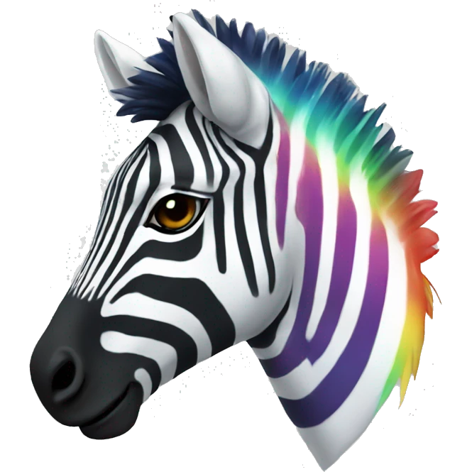 Rainbow zebra emoji