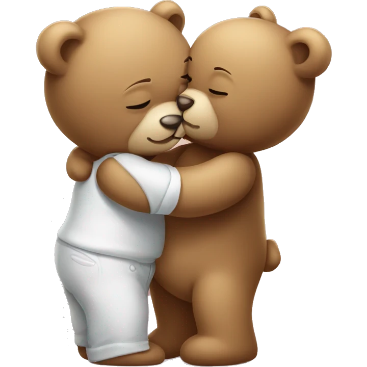 teddy bear giving kiss emoji