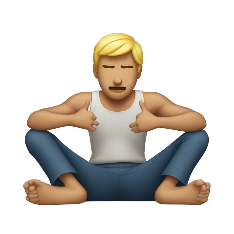 the guy covers his face with his palms emoji