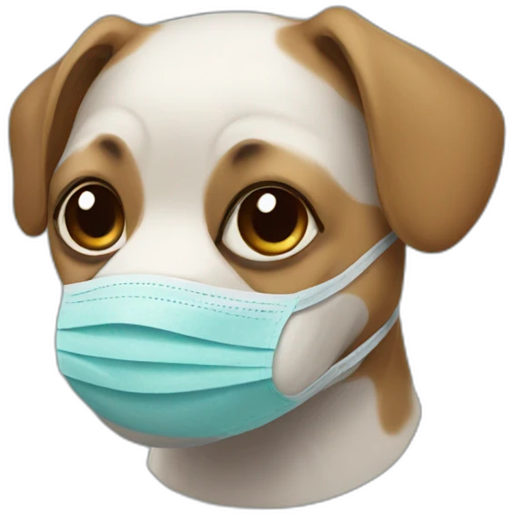 dog with face mask emoji