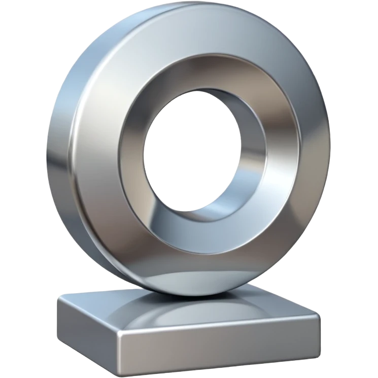 A modern abstract sculpture emoji