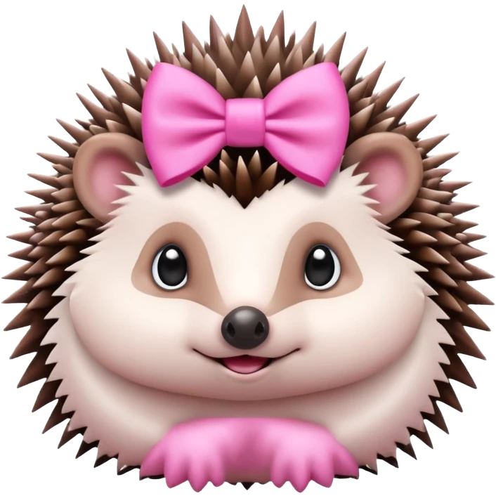 hedgehog with a pink bow emoji