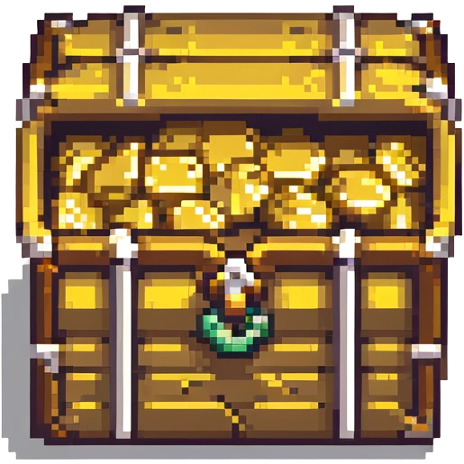 Treasure chest with gold emoji