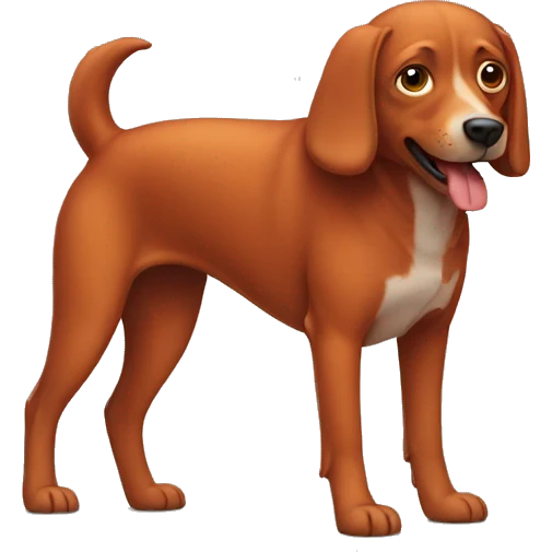 Red dog  emoji