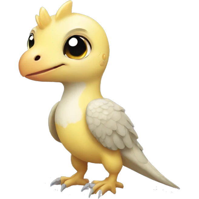 chibi Cockatiel dinosaur emoji