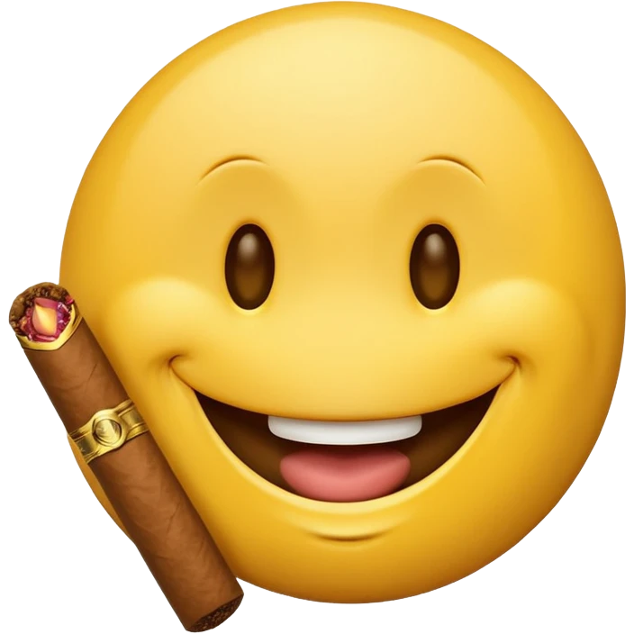 Smiley face with cigar emoji