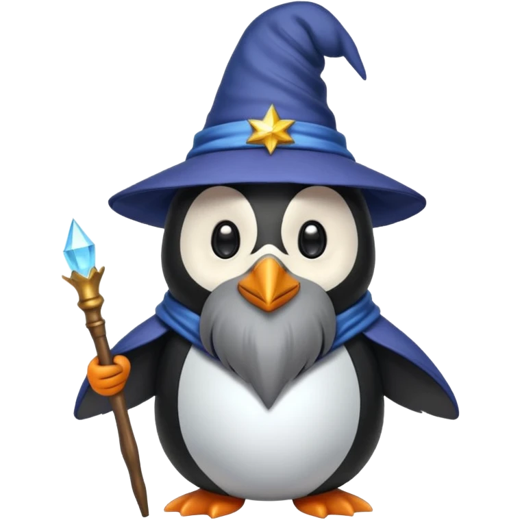Penguin Wizard emoji
