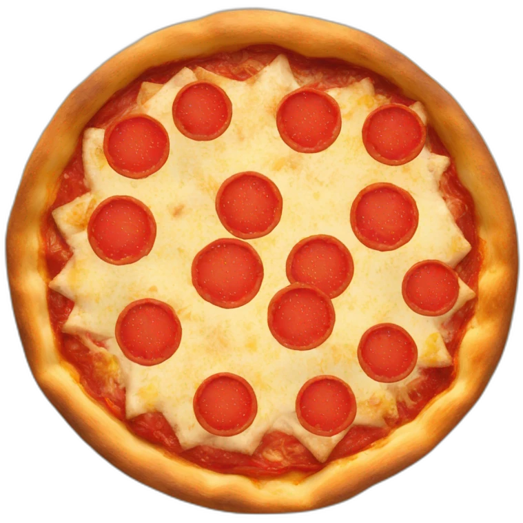 Pizza pie in shape of star emoji