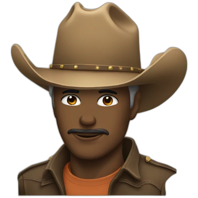 saluting crying face with a cowboy hat emoji